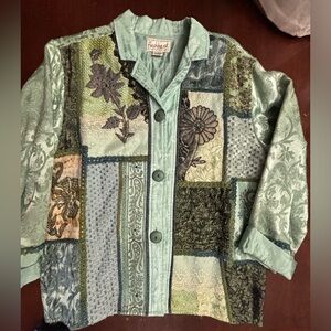 Flashback large‎ Shacket sexy embroidery cottage core Beachy Lagon look y2k